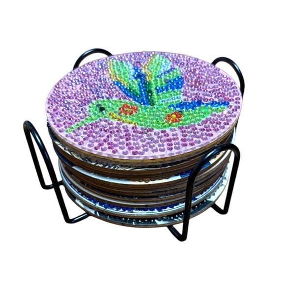 Set of 10 Bling Coasters Great for Patio Party - Picture 2 of 5